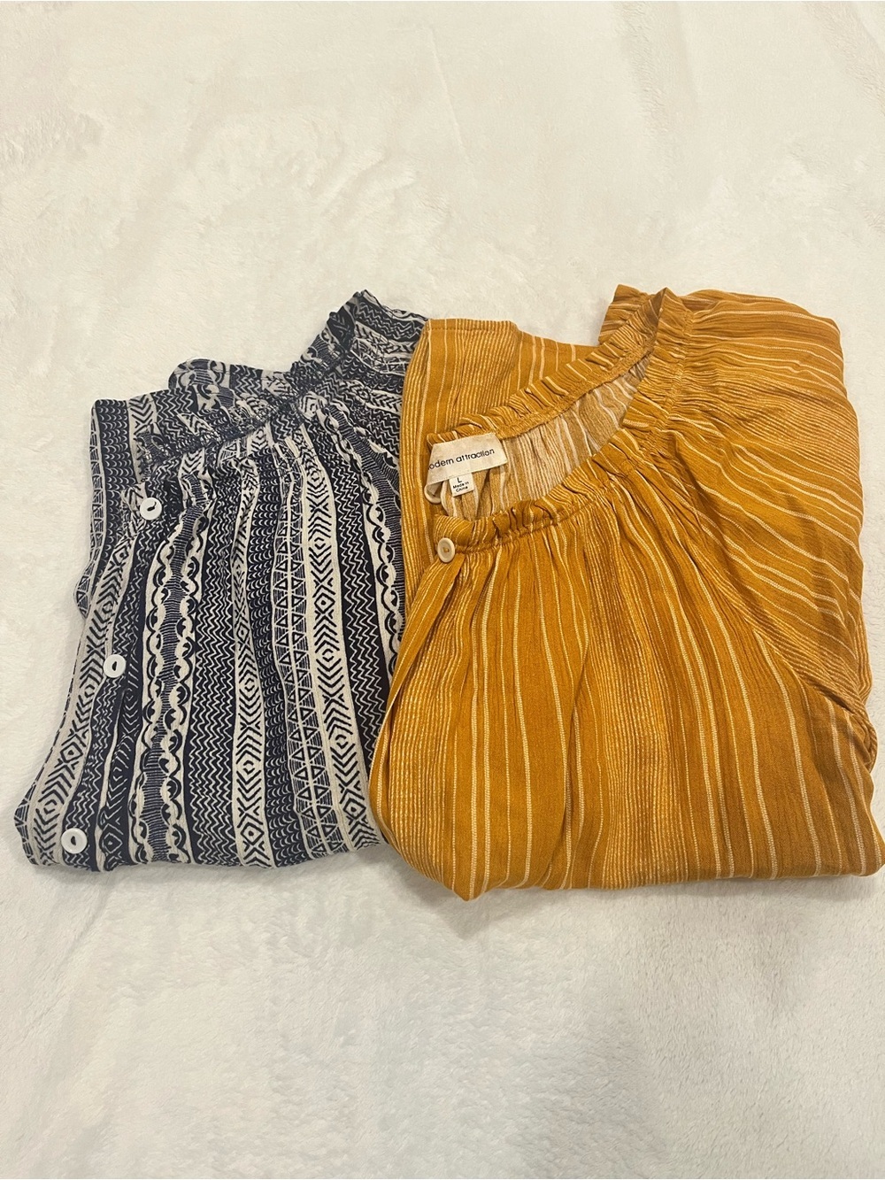 Bundle of 2 Modern Attraction Boho Rayon Tops - Size Large